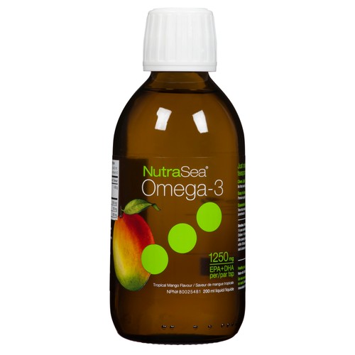 NutraSea Omega-3 Liquid Tropical Mango 200 ml