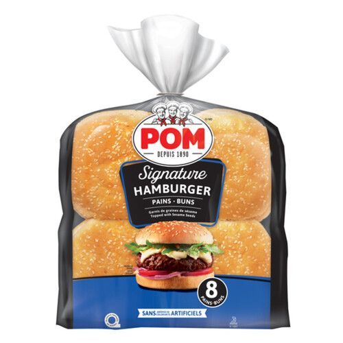 POM Sesame Hamburger Buns Ultra Soft 8 Count