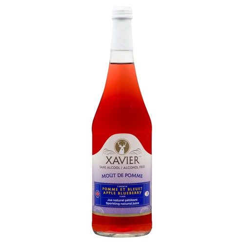 Les Moûts de Pom Sparkling Juice Apple Blueberry 750 ml (bottle)