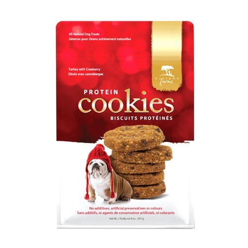 Caledon Farms Holiday  Dog Protien Cookies Turkey & Cranberry 224 g