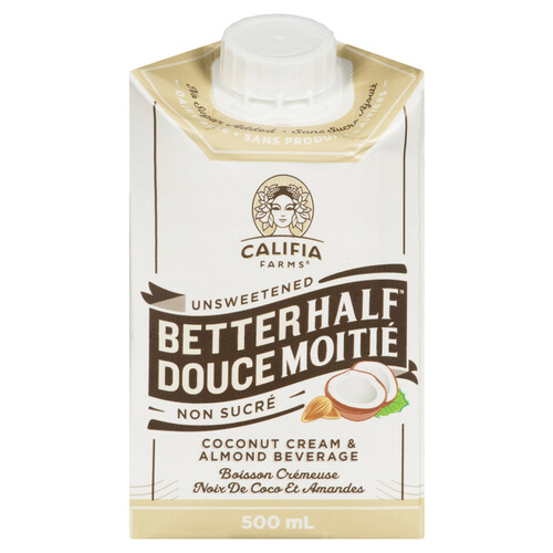 Califia Farms Beverage Unsweetened Better Half Coconut Cream Almond 500 ml