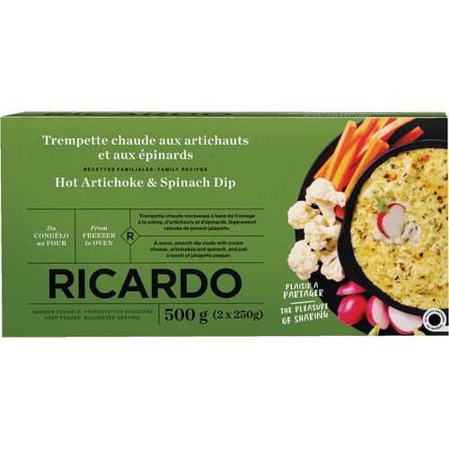 RICARDO Frozen Dip Hot Artichoke & Spinach 500 g