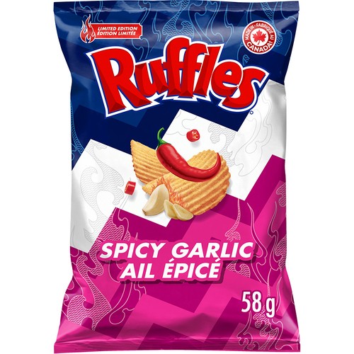 Ruffles Potato Chips Spicy Garlic Flavoured 58 g