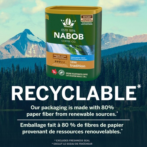 Nabob Ground Coffee Decaffeinated 1896 Tradition 340 g