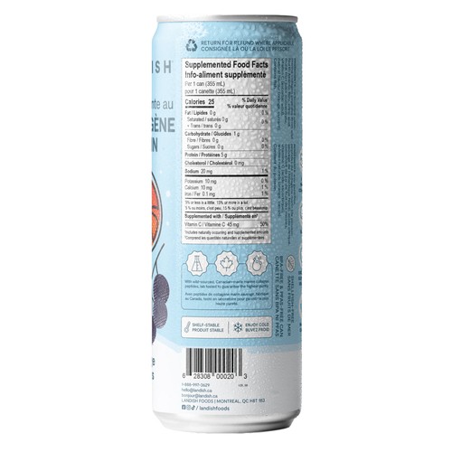 Landish Marine Collagen Sparkling Water Orange Currant 355 ml (can)