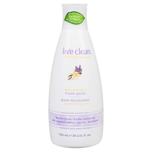 Live Clean Foam Bath Lavender Vanilla 750 ml