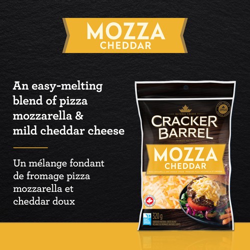 Cracker Barrel Shredded Cheese Mozza Cheddar 320 g