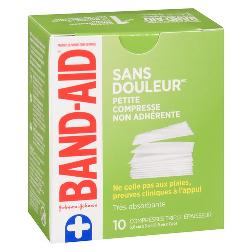 Johnson & Johnson None Stick Easy Release Pads  3.8 x 5cm 10 EA