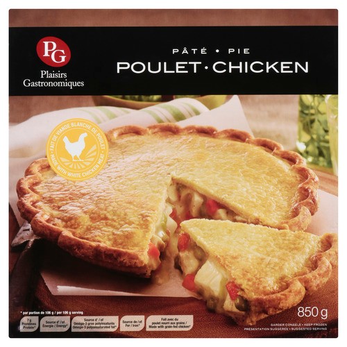 Plaisirs Gastronomiques Frozen Chicken Pot Pie 850 g