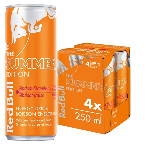 Red Bull Energy Drink Apricot-Strawberry 4 x 250 ml (cans)