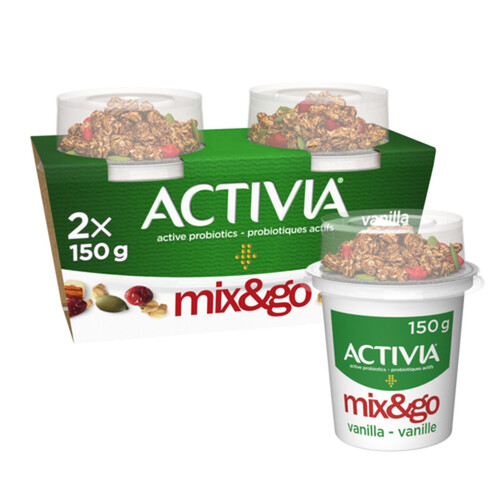 Activia Mix & Go Probiotics Yogurt Vanilla 2 x 150 g