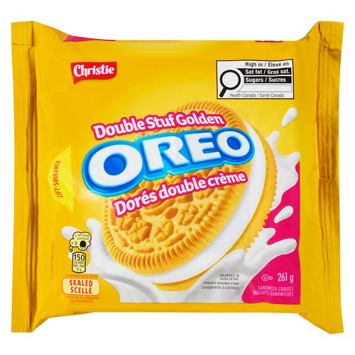 Oreo Sandwich Cookies Double Stuf Golden 261 g