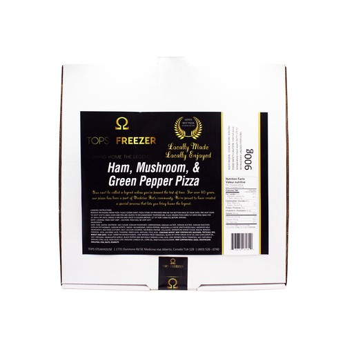 Tops Freezer Frozen Pizza Ham Mushroom Green Pepper 900 g
