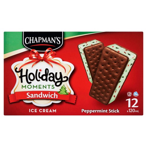 Chapmans Ice Cream Sandwich Peppermint 12 x 120 ml