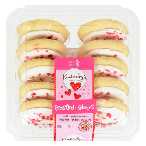 Kimberley's Bakeshoppe Cookies Frosted Valentine's Vanilla White 383 g