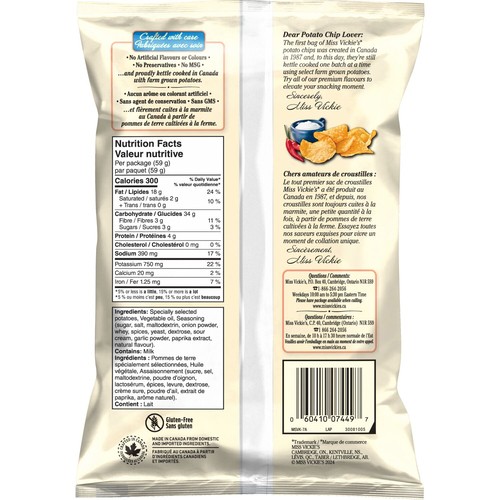 Miss Vickie's Kettle Cooked Potato Chips Sweet Chili & Sour Cream 59 g