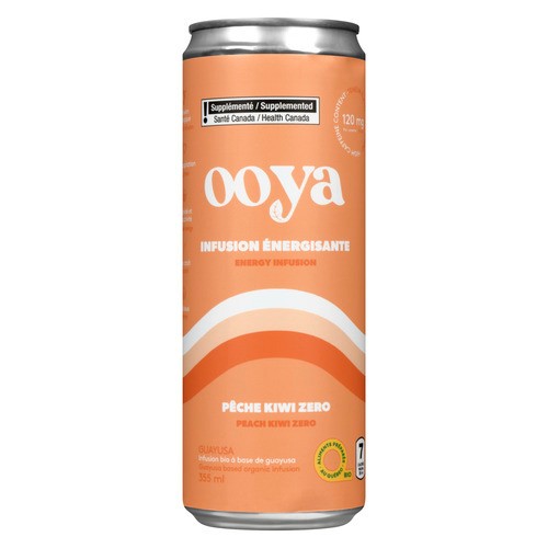 Ooya Energy Infusion Peach Kiwi Zero 355 ml (can)