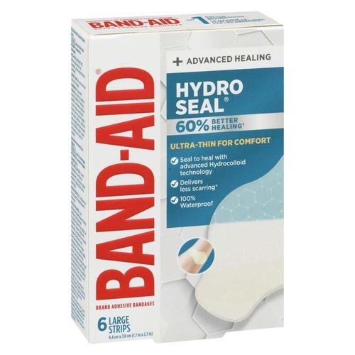 Band Aid Hydro Seal Brand Adhesive Bandages Large 6 Count