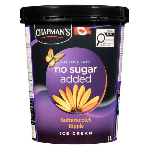 Chapman's Lactose-Free No Sugar Added Ice Cream Butterscotch 1 L