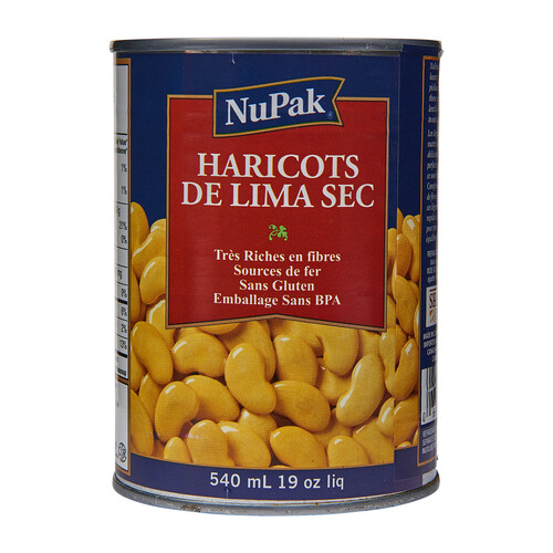 NuPak Dry Lima Beans (Butter Beans) 540 ml
