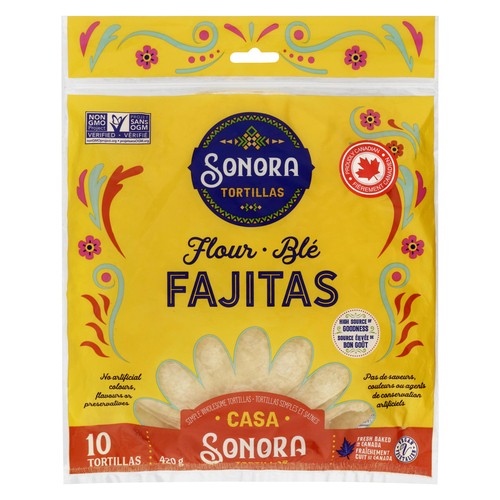 Sonora Tortillas Casa Flour Fajitas 10 Count 420 g