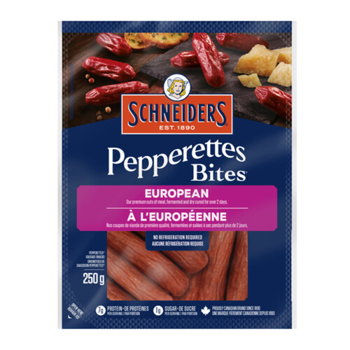 Schneiders Pepperettes Bites Sausage Snacks European 250 g