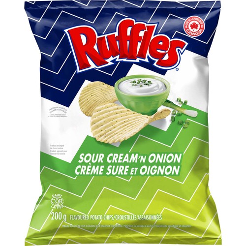 Ruffles Potato Chips Sour Cream 'N Onion 200 g