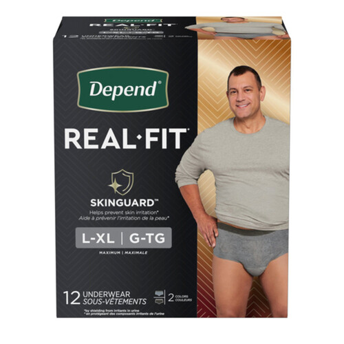 Depend Real Fit Men Underwear Large Extra Large 12 Count