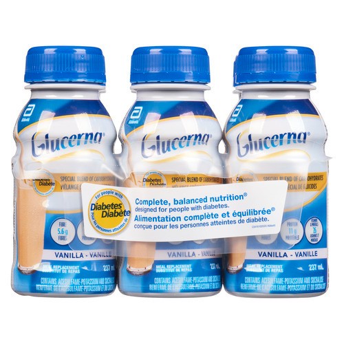Glucerna Meal Replacement Supplement Vanilla 6 x 237 ml (bottles)