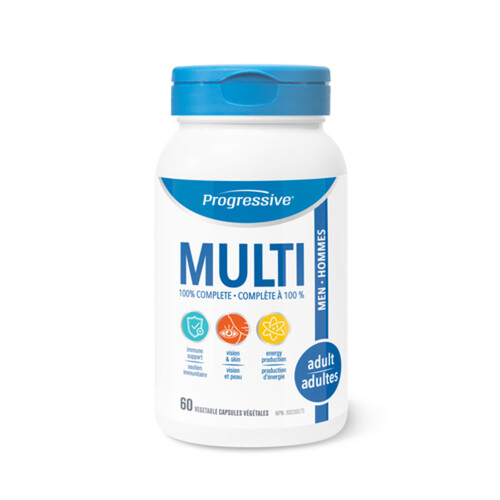 Progressive Multivitamins For Adult Men Vegetable Capsules 60 Count