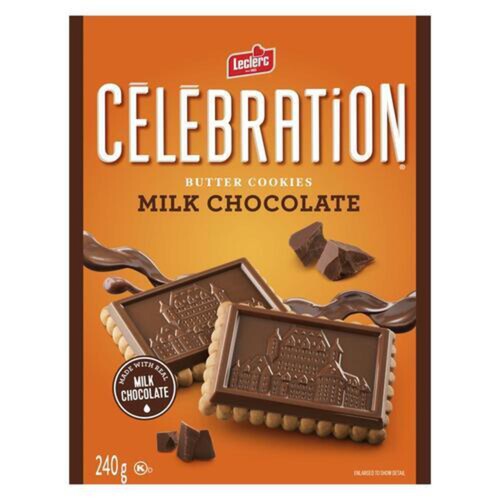 Leclerc Celebration Butter Cookies Milk Chocolate 240 g