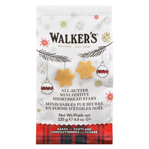 Walker's All-Butter Mini Festive Shortbread Stars 125 g
