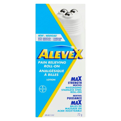 AleveX Pain Relieving Roll-On Lotion 72 g