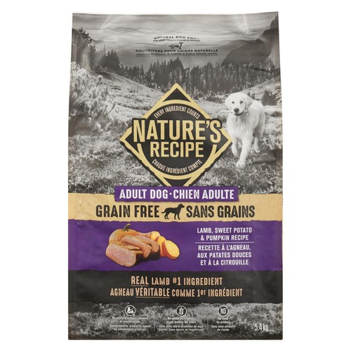 Nature's Recipe Grain-Free Adult Dry Dog Food Lamb Sweet Potato & Pumpkin 5.4 kg