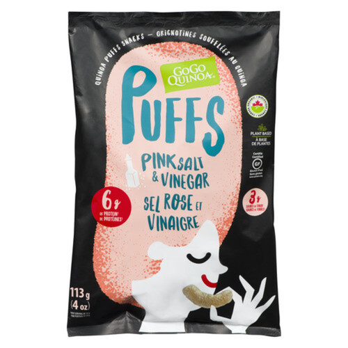 GoGo Quinoa Gluten-Free Puffs Pink Salt & Vinegar 113 g