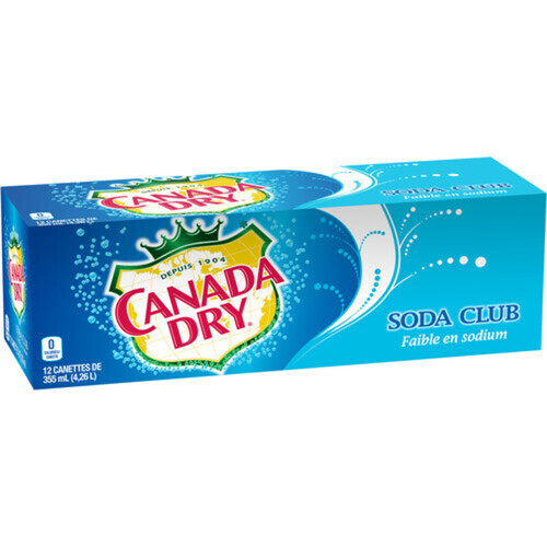 Canada Dry Low Sodium Club Soda Cans 12 x 355 ml (cans)