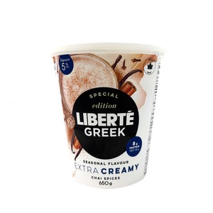洋楽 TE: What You Represent? Liberté 5% Greek Yogourt Special Edition Chai Spices 650 g - Voilà