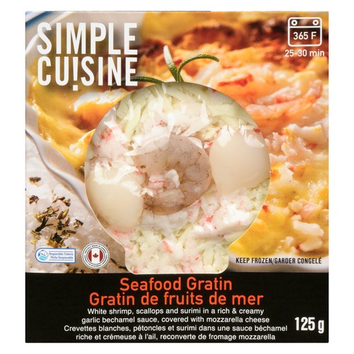 Simple Cuisine Frozen Seafood Gratin Shell 125 g