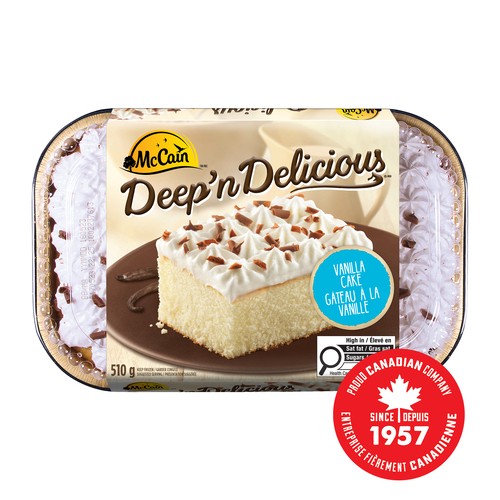 McCain Deep'n Delicious Frozen Cake Vanilla 510 g