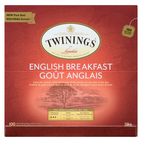 Twinings Of London English Breakfast Tea 100 Tea Bags