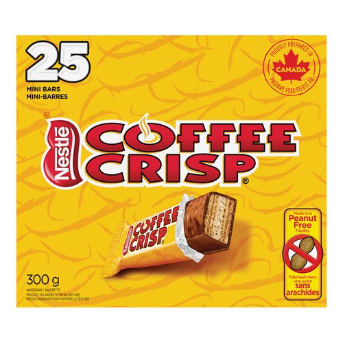 Nestle Peanut-Free Mini Chocolate Bars Coffee Crisp 300 g
