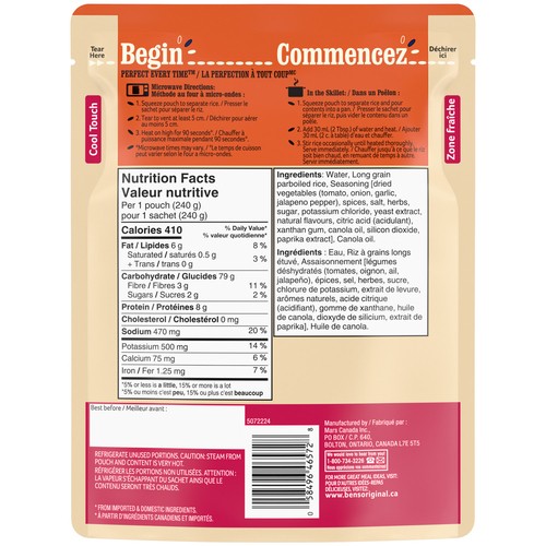 Ben's Original Bistro Express Rice Spicy Mexican Style 240 g
