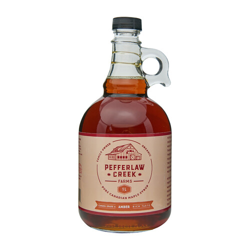 Pefferlaw Creek Farms Organic Amber Maple Syrup 1 L