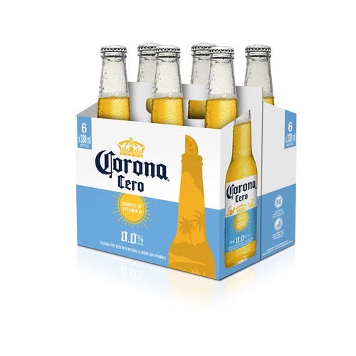 Corona Cero Non-Alcoholic Beer Source Of Vitamin D 6 x 330 ml (bottles)