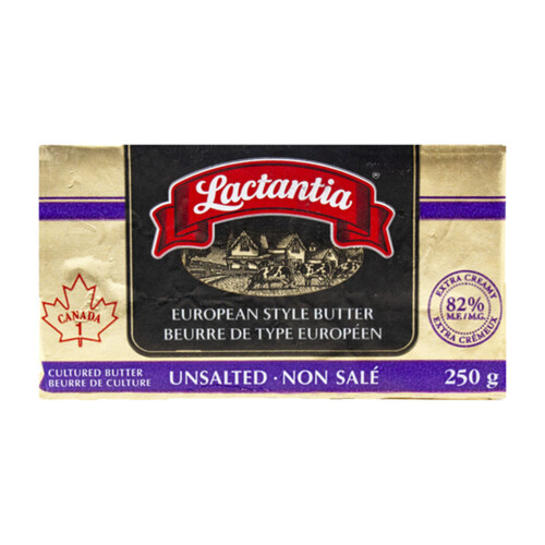 Lactantia Premium Unsalted European Style Cultured Butter 250 g