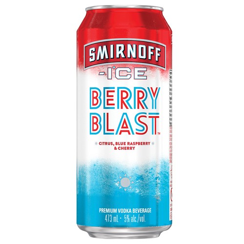 Smirnoff Ice Vodka Beverage 5% Alcohol Berry Blast 473 ml (can)