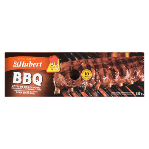 St-Hubert Ready To Cook Pork Back Ribs BBQ 625 g