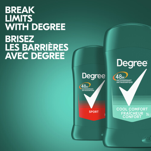 Degree Men Antiperspirant Deodorant Stick Cool Comfort For 48H Protection 76 g