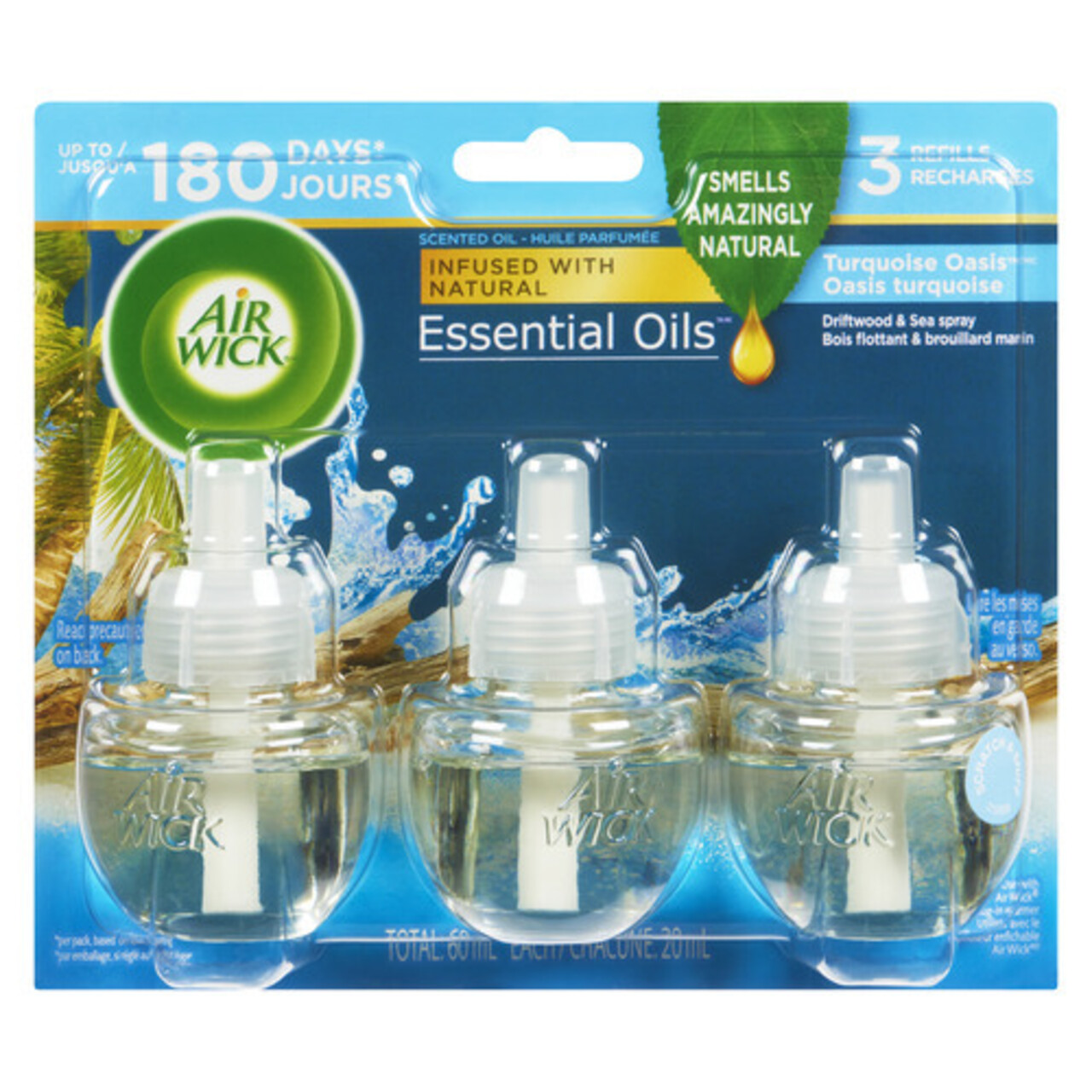 Air Wick Air Fresheners Essential Oils Scented Turquoise Oasis 3 Refills Voilà Online
