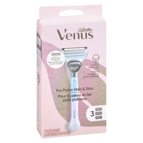 Gillette Venus Razor For Pubic Hair And Skin 1 Razor 3 Cartridges